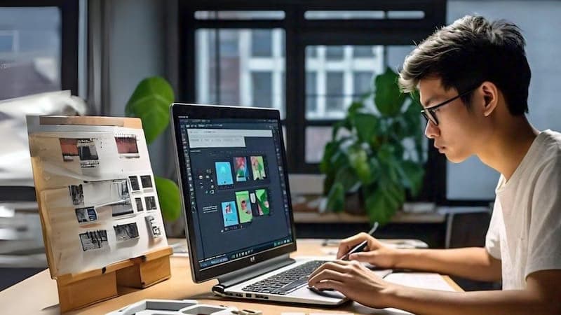 Estudiante de CorsoUX trabajando en un proyecto real en Figma